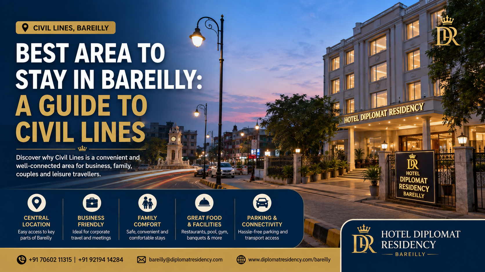 Best Area to Stay in Bareilly: Civil Lines Guide | Hotel Diplomat Residency